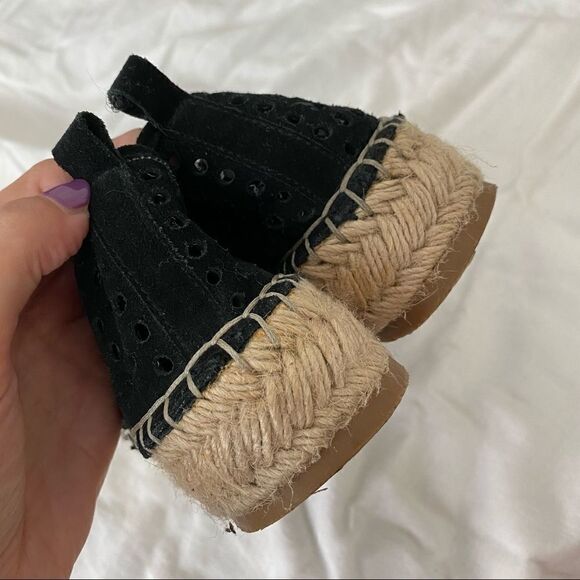 J/Slides Riley Black Perforated Chunky Espadrille - Picture 13 of 15